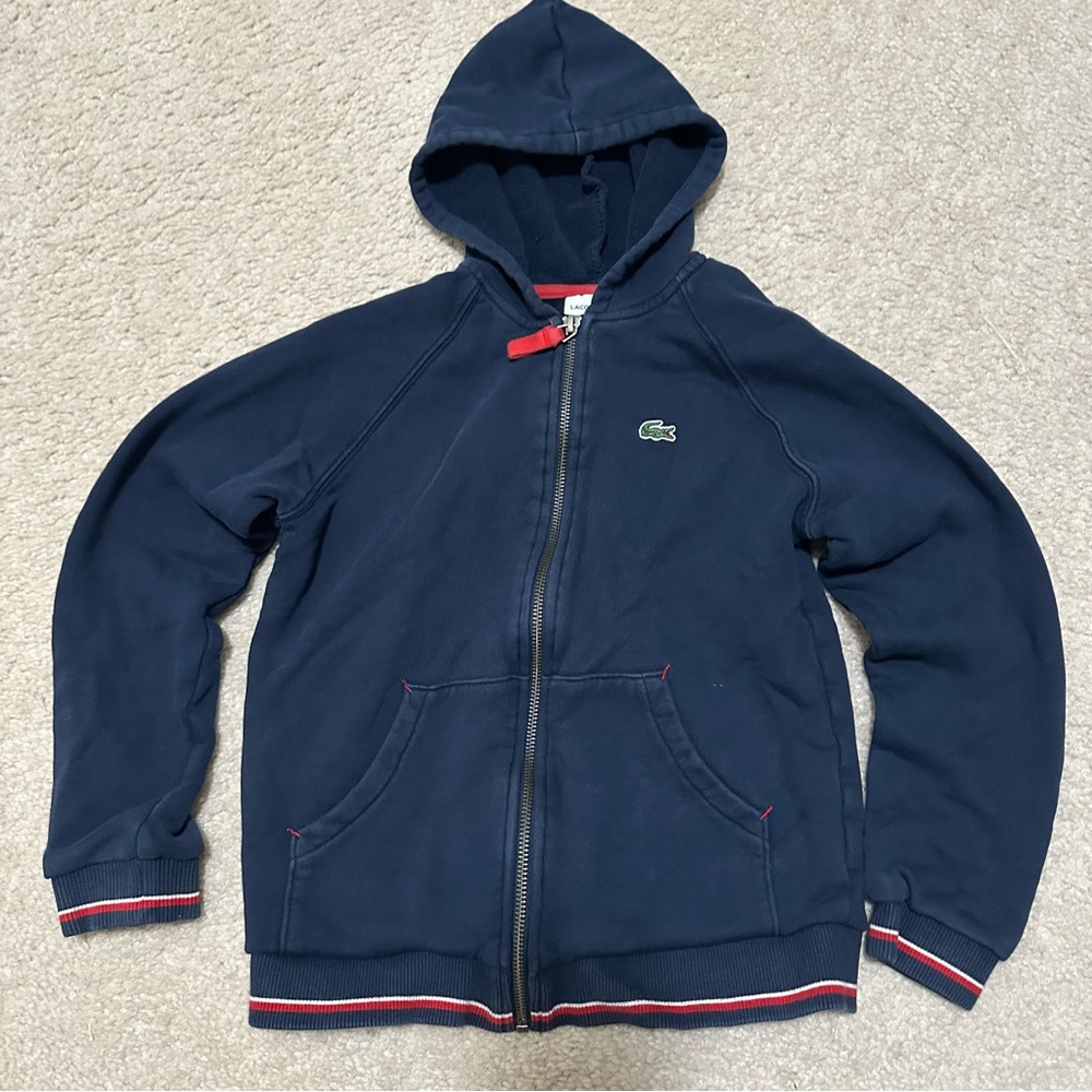 Lacoste Dark Blue Zip-Up Hoodie
